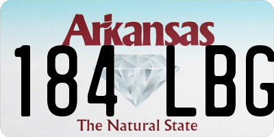 AR license plate 184LBG