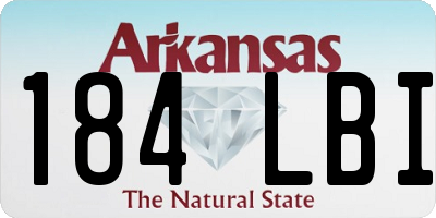AR license plate 184LBI