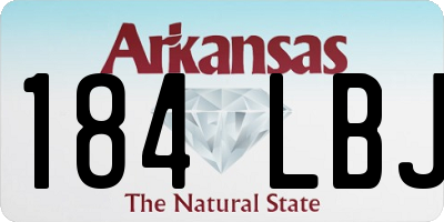 AR license plate 184LBJ