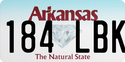 AR license plate 184LBK