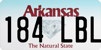 AR license plate 184LBL