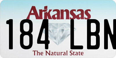 AR license plate 184LBN
