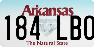AR license plate 184LBO