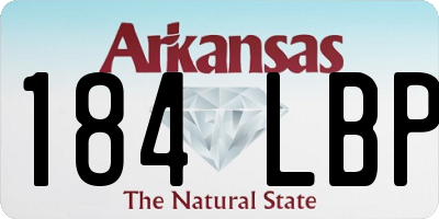 AR license plate 184LBP