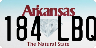 AR license plate 184LBQ