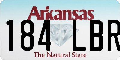 AR license plate 184LBR