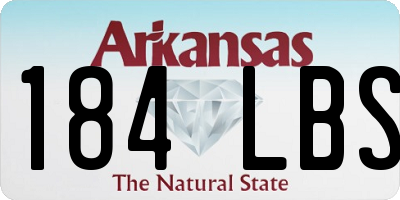 AR license plate 184LBS