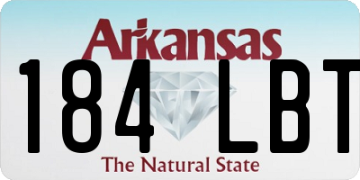 AR license plate 184LBT