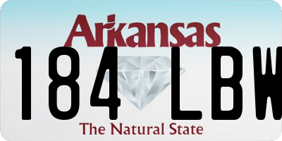 AR license plate 184LBW