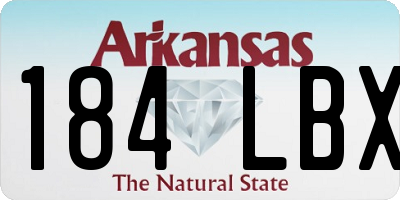 AR license plate 184LBX