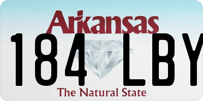 AR license plate 184LBY