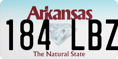 AR license plate 184LBZ