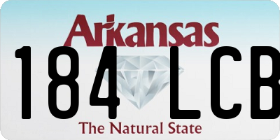 AR license plate 184LCB