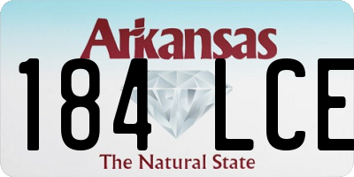 AR license plate 184LCE