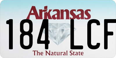 AR license plate 184LCF