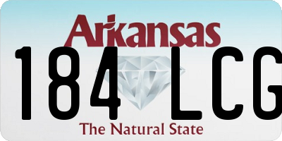 AR license plate 184LCG