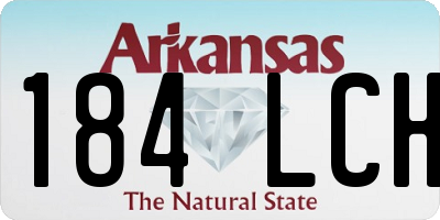 AR license plate 184LCH