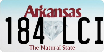 AR license plate 184LCI