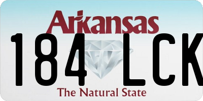 AR license plate 184LCK