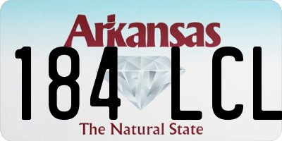 AR license plate 184LCL