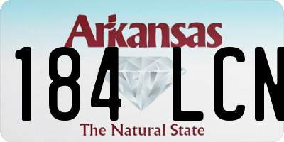 AR license plate 184LCN
