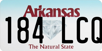 AR license plate 184LCQ