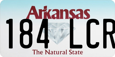 AR license plate 184LCR