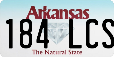 AR license plate 184LCS
