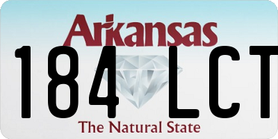 AR license plate 184LCT