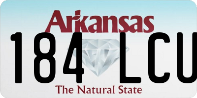 AR license plate 184LCU
