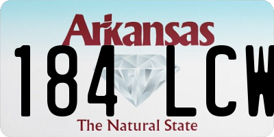 AR license plate 184LCW