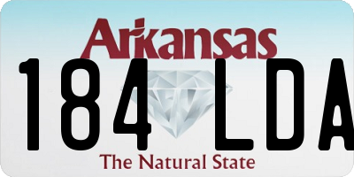 AR license plate 184LDA