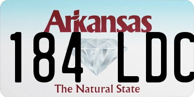 AR license plate 184LDC
