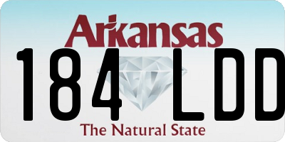 AR license plate 184LDD