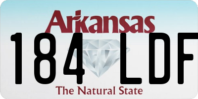AR license plate 184LDF