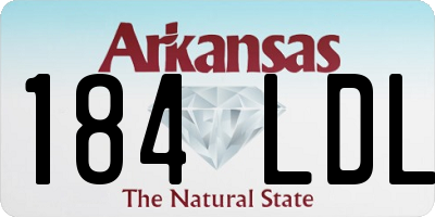 AR license plate 184LDL