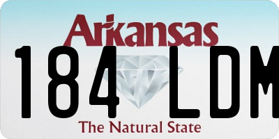 AR license plate 184LDM