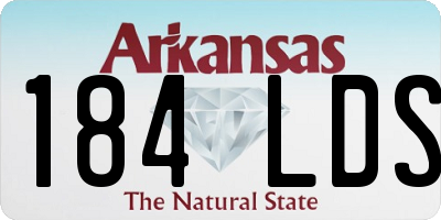 AR license plate 184LDS
