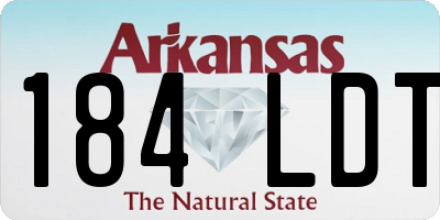 AR license plate 184LDT