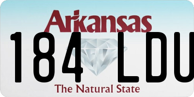 AR license plate 184LDU