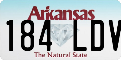 AR license plate 184LDV