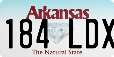 AR license plate 184LDX