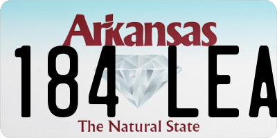 AR license plate 184LEA