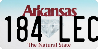 AR license plate 184LEC