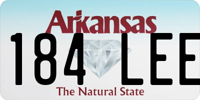 AR license plate 184LEE