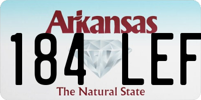 AR license plate 184LEF