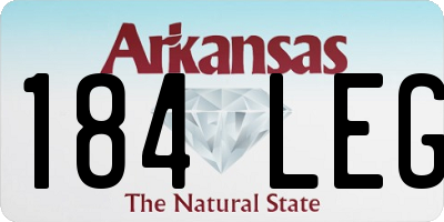 AR license plate 184LEG
