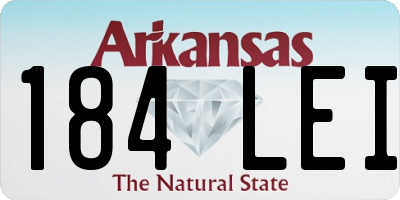 AR license plate 184LEI