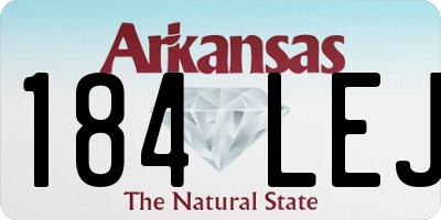AR license plate 184LEJ