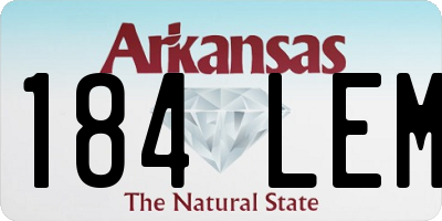 AR license plate 184LEM